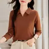 Camiseta de Manga Larga para Mujer, Camisa Base de Primavera y Otoño, Nueva Moda 2025, Ropa Exterior a la Moda, Se Puede Usar con Tops de Hombro Descubierto