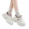 Estilo Sencillo Versátil Zapatos Blancos Mujer Invierno Nueva Llegada Zapatos Deportivos con Forro de Terciopelo Tendencia de Moda Pequeños Suela Gruesa Zapatos de Papá