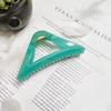 Pinza grande triangular brillante de estilo japonés y coreano, elegante pinza de tiburón para todo tipo de peinados, pinza para el pelo para la parte trasera, accesorios vintage franceses para el cabello