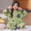 Pijama infantil para primavera y otoño, de manga larga, 100% algodón, para niños mayores y niñas pequeñas, nuevo 2026, ropa de casa de dibujos animados dulce para niñas
