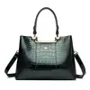 Bolsa de Mão de Luxo Tendência para Mães 2025 Nova Moda Padrão Crocodilo Bolsa Feminina Grande Capacidade Estilosa Tendência Bolsa Feminina
