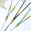 Cuerda trenzada de aleación con colgante de capullo de loto, longitud ajustable, colgante de jade, cuerda fina, cordón, collar al por mayor