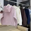 Moletom Casual Loose Quente com Capuz e Zíper Meio Aberto Estilo Preguiçoso Outono Inverno Feminino 13816