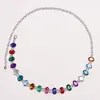 Nova Corrente de Cintura da Amazon Europeia e Americana de Alta Qualidade Colorida Cheia de Diamantes de Cristal Corrente de Cintura Acessórios de Vestido Nicho Retrô