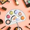Mezclador de Maquillaje de Acero Inoxidable Placa Mezcladora para Esmalte de Uñas Paleta Mezcladora de Base y Sombras de Ojos con Varilla Espátula Herramientas de Belleza Mancha