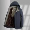 Roupas de Algodão para Homens de Meia-Idade e Idosos 2025 Novo Estilo de Inverno Roupas de Pai com Lã Adicionada e Jaqueta de Algodão Espessa à Prova de Frio Casaco de Algodão para Meia-Idade e Idosos