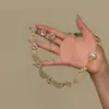 Colar Vintage Dourado Brilhante com Diamantes Estilo Francês para Mulheres, Brincos Versáteis para Vestido de Banquete da Moda, Conjunto de Luxo Leve Estilo Palácio