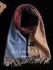 Cachecol de Cashmere de Cabra Albas Cru - Cachecol com Efeito Ondulado em Degradê para Mulheres, Xale de Inverno, Dupla Utilização, Fashionável, Versátil para Homens