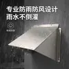 Tampa de Chuva de Aço Inoxidável 304 Ventilação Externa de Parede Saída de Ar Quadrada Tampa à Prova de Vento Ventilação de Fumaça de Coifa de Cozinha
