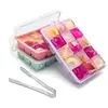 Nueva bandeja de hielo de silicona 15 rejillas bandeja de hielo de silicona cuadrada grande con tapa bandeja de hielo caja de hielo fábrica en stock