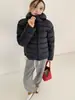 Chaqueta ligera de algodón con capucha y relleno de plumón para mujer, nuevo estilo corto de invierno, abrigo cálido estilo coreano, chaqueta acolchada casual de moda