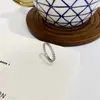 Anillos para Pareja de Acero de Titanio Perforado con Forma de Corazón Minimalistas de Moda Estilo Japonés Diseño de Nicho Joyería Casual de Moda Anillos