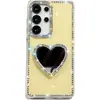 Funda para Teléfono con Soporte en Forma de Corazón, Espejo, Diamantes Brillantes, IMD, Estilo Girly, Adecuada para Apple 17Air Niche 16E 13Promax