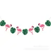 Decoração de Festa Havaiana Bandeira de Flores Abacaxi Abacaxi Tartaruga Folha Bandeira de Cacto Bandeira de Banner de Flamingo