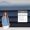 Estoque Pronto do Fabricante 4oz Denim Fino de Verão Lavado 32S Tecido Denim Tecido para Camisa Lavado
