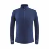 Ropa de Fitness Fina de Terciopelo de Secado Rápido Otoño e Invierno para Hombres y Mujeres Ropa Casual para Correr Chaqueta Deportiva de Entrenamiento para Correr de Alta Elasticidad con Cuello Alto
