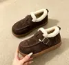 Zapatos de Algodón Cálidos Engrosados Nuevos de Invierno Velcro Slip-on Zapatos Birkenstock Aterciopelados Engrosados Suela Suave Zapatos de Algodón para Mujer