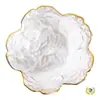 Plato Pequeño de Vidrio Estilo Japonés con Patrón Martillado Flor de Cerezo, Plato Pequeño para Salsa, Plato para Vinagre, Plato para Salsa para Hot Pot, Plato Hondo Grande