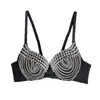 Top de tiras tipo espina de pez estilo chica hot transfronterizo Sexy sin espalda para discoteca, fiesta, sujetador de borlas con tirantes de cuentas