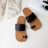 Sandalias de cuero cuero cuero sandalias de punta abierta estilo coreano planas para mujer nuevas de verano tacón plano estilo simple sandalias