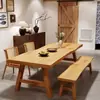 Mesa de Comedor Rectangular de Madera Maciza Estilo Japonés Mesa de Comedor y Sillas Ballena Escritorio para Sala de Estar Mesa de Comedor Rectangular para el Hogar Mesa de Trabajo Nórdica