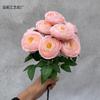 Paquete de 9 cabezas de flores artificiales de mano para bodas de Lulian, decoración del hogar, flores falsas, comercio exterior, flores de seda al por mayor, venta caliente transfronteriza