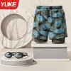 Bañador para Hombre, Estilo Nuevo, Shorts de Baño de Doble Capa Anti-Vergüenza, Pantalones de Playa y Aguas Termales para Hombre, Venta al por Mayor de Ropa de Natación