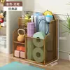 Cesta de Almacenamiento para Esterilla de Yoga, Estante de Almacenamiento para Equipo de Fitness con Ruedas, Estante de Almacenamiento tipo Sandwich para Baloncesto y Bádminton en Casa