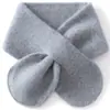 Cachecol confortável e versátil, nova coleção outono/inverno, cor sólida, quente, 100% cashmere puro, cachecol de tricô feminino com laço, à prova de vento