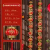2026 Año del Caballo Bendición de Año Nuevo Cadena de Caracteres de Linternas Pequeñas para Inauguración de Casa Decoraciones de Puerta para Exteriores y Interiores Colgantes de Pared