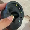 Mini Pendientes de Botón de Colores Caramelo para Mujer, Pequeños Pendientes de Acero de Titanio con Cierre de Rosca Versátiles