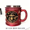Taza Popular Transfronteriza V8V6 Resina Acero Inoxidable Taza de Agua Tiburón Blanco Decoración Adorno Venta al por Mayor Directa del Fabricante