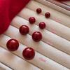 Pendientes de perlas de color rojo vino al por mayor, estilo retro de Hong Kong, para mujer, con temperamento de otoño e invierno, viento frío, combinables con todo.