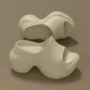 Nuevas Sandalias de Verano con Plataforma Gruesa para Aumentar la Altura, Simples y Versátiles para el Viaje Diario y el Uso al Aire Libre, Suela Suave con Sensación de Caminar sobre las Nubes, Chanclas Antideslizantes para Ponerse Fácilmente