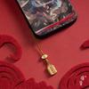 Tienda de oro Jin Yan con cordón para teléfono móvil con señal de ping-an de oro arena, exquisito colgante de cadena corta para teléfono móvil este año