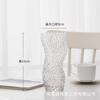 Vaso de vidro transparente em formato de gota d'água, irregular, flexível, com impressão nórdica, decoração criativa para arranjo de flores na sala de estar, design dinamarquês