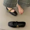 Zapatos de mujer estilo francés para la brisa nocturna con corte bajo y tacón grueso, otoño 2026 nuevo modelo coreano retro zapatos Mary Jane de tacón medio