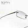 Armazón de Gafas para Miopía Sin Marco de Titanio Puro con Lentes Graduados, Producto Terminado, Armazón de Gafas Ultraligero para Hombre, Fotocromático