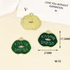 Série de Feriados Irlandeses DIY Desenho Animado Joias com Gotejamento de Óleo Acessórios Pingente Único Trevo Verde Pulseira Pingente Pingente