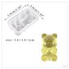 Molde de oso semi-tridimensional de epoxi de cristal para bricolaje, molde de silicona con colgante de oso, conejo y ratón tridimensional