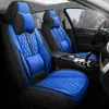 Cojín de asiento de coche de cuero completo cuatro estaciones universal napa cuero transpirable cojín de asiento de coche funda de asiento de cobertura total perforada venta al por mayor transfronteriza