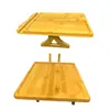 Bandeja Original de Bambú para Reposabrazos de Sofá Perezoso, Bandeja Cuadrada Plegable Portátil con Soporte para Teléfono Móvil y Portavasos