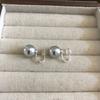 Fiebre de Corea del Sur con pendientes de perlas de imitación akoya de color brillante, clip para oreja de lujo ligero de alta gama