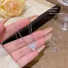 Acessórios de Colar de Aço Titânio de Alta Qualidade para Mulheres, Pingente Simples e Moderno, Design de Nicho de Luxo Leve, Corrente de Clavícula Elegante e Versátil