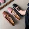 Sapatos Mary Jane com Tira Cruzada de Couro Bovino de Primeira Camada Estáveis e que Não Caem Outono 2025 Aumento Interno Salto Baixo Bico Redondo Couro Genuíno para Mulheres