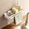 Estante de Almacenamiento para Fregadero de Cocina, Soporte Colgante para Escurrir Paños de Cocina, Organizador de Esponjas y Trapos sin Agujeros para Fregadero de Cocina del Hogar