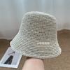 Sombrero de Paja Sombrero de Pescador para Mujer Verano Delgado Transpirable Plegable para Exterior Playa Protección Solar Sombrero Cubo Sombrero para el Sol