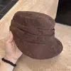 Sombrero ecuestre de gamuza japonés para mujer, otoño e invierno, para exhibición, cara pequeña, plisado, sombrero de caballero, moda retro, copa plana, sombrero de pico de pato