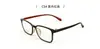 Nuevas Gafas Tr90 Montura de Gafas Ultraligera Montura Cuadrada Negra Fábrica de Danyang Venta Directa al por Mayor 6827 Miopía