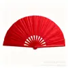 Abanico de Kung Fu, Abanico Rojo Sonoro de Tai Chi, Abanico Plegable Universal de Danza China, Artes Marciales Marco de Plástico Abanico de Danza Genuino 33.3cm